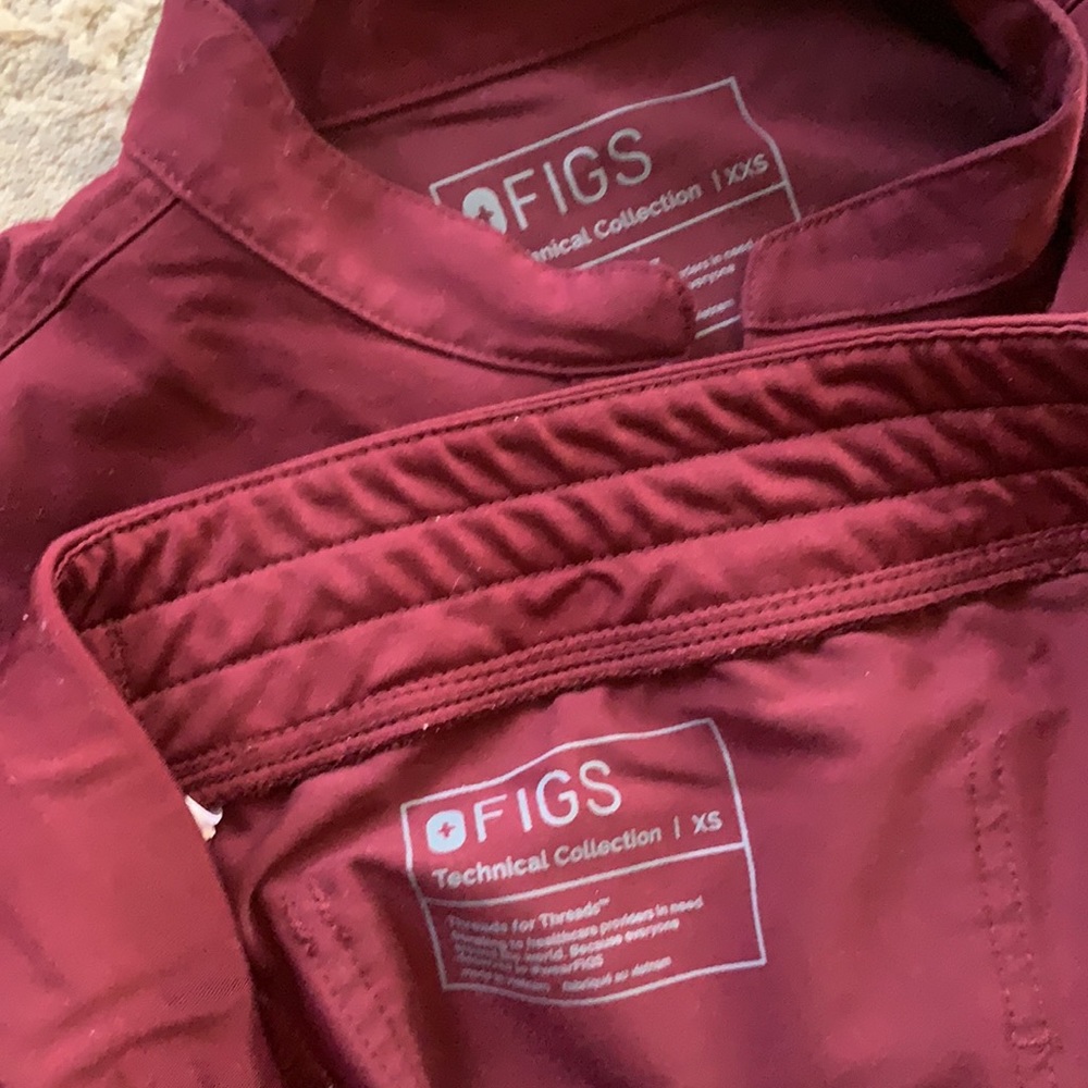 Figs Scrub Set Burgundy, Zamora and Rafaela